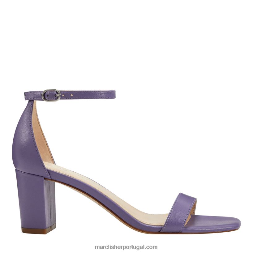 mulheres Marc Fisher sandália jaron com tira no tornozelo 62B08L398 couro roxo