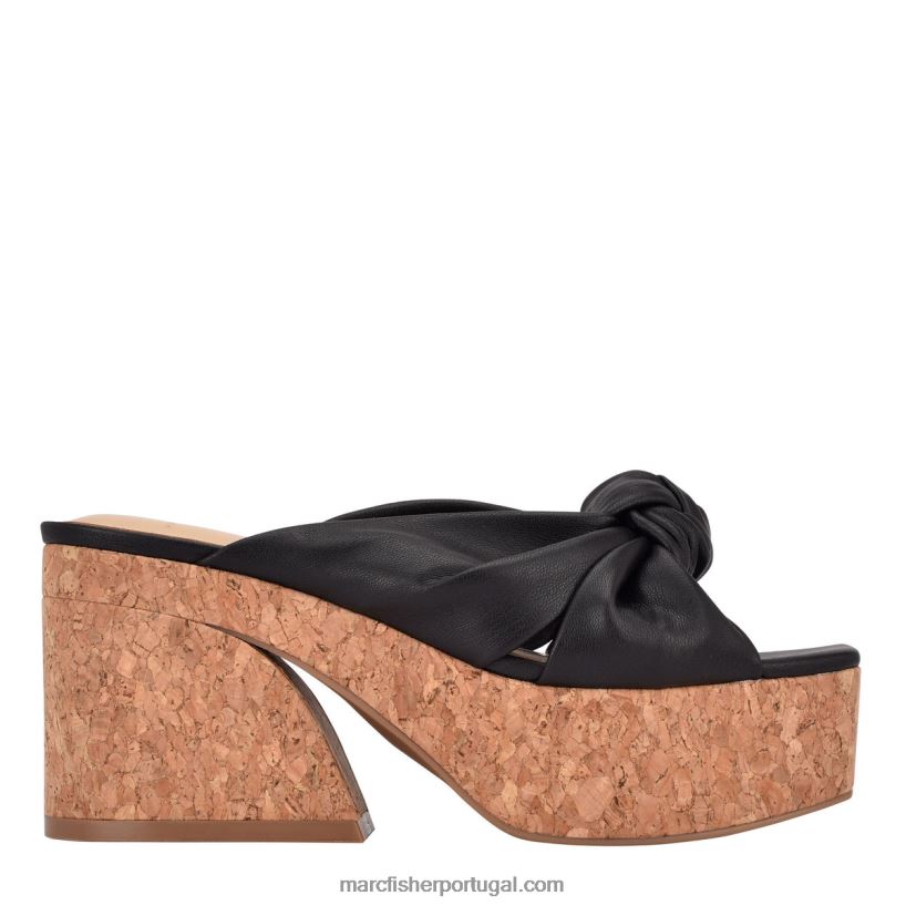 mulheres Marc Fisher sandália salto bloco arlee 62B08L519 preto