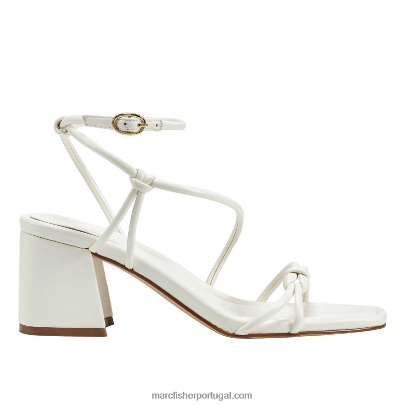 mulheres Marc Fisher sandália salto bloco gurion 62B08L356 marfim