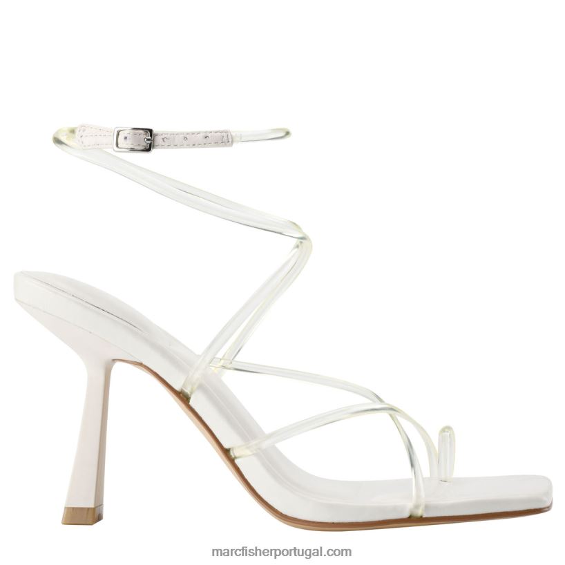 mulheres Marc Fisher sandália salto fino dariana 62B08L400 couro branco