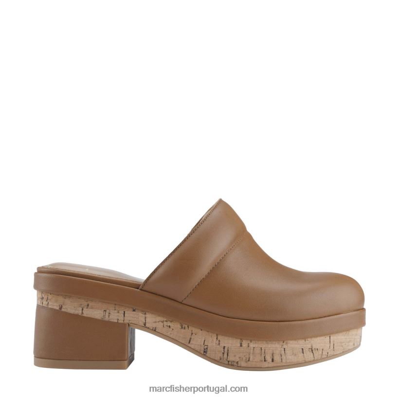 mulheres Marc Fisher tamanco beckett 62B08L540 couro bege